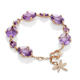 Bracciale Aqua con ametista e diamanti