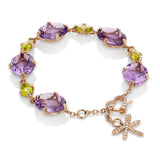Bracciale Aqua con ametista e peridoto