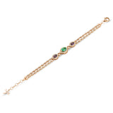 Bracciale Mikou Vienna con ametista e smeraldo
