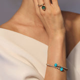 Boutique Portofino bracelet with turquoise and diamonds