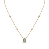Mikou pendant with blue enamel and diamonds