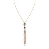 Mikou Vienna pendant with amethyst and emerald