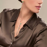 Mikou Vienna pendant with amethyst and emerald