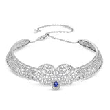 Yasmeen necklace with diamonds and tanzanite