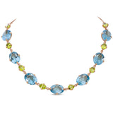 Collana Aqua con topazio azzurro e peridoto