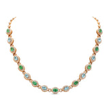 Collana Mikou Vienna con acquamarina e smeraldo