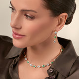 Collana Mikou Vienna con acquamarina e smeraldo