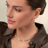 Mikou Vienna necklace with aquamarine and emerald