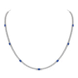 Collana Madame con zaffiri blu e diamanti