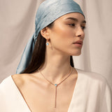 Boutique Paris necklace with a heart-shaped aquamarine and diamonds