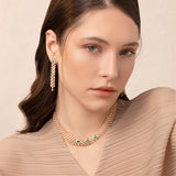Mikoulette necklace with emeralds and diamonds