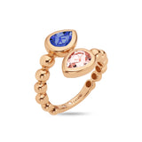 Boutique Paris ring with tanzanite and morganite
