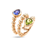 Anello Boutique Paris con tanzanite e peridoto