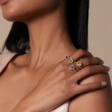 Anello Boutique Paris con tanzanite e peridoto