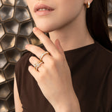 Anello Madame con pavé di diamanti