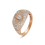 Anello Madame con pavé di diamanti