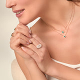 Anello Madame con pavé di diamanti