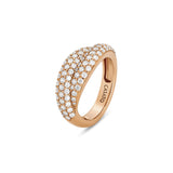Noblesse Oblige ring with diamond pavé