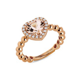 Boutique Paris ring with morganite and diamonds