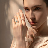 Boutique Paris ring with aquamarine and diamonds