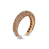 Anello Madame con pavé di diamanti brown