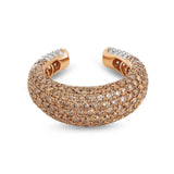 Anello Madame con pavé di diamanti brown