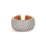 Madame ring with pavé diamonds