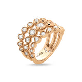 Anello Boutique Icon a tre file con diamanti