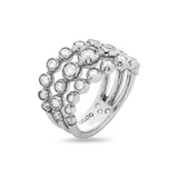 Anello Boutique Icon a tre file con diamanti