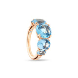 Anello Back to Origin con topazio azzurro