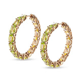 Orecchini Back to Origin con peridoto e quarzo