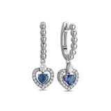 Boutique Icon earrings with blue sapphires and diamonds