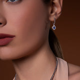 Boutique Icon earrings with blue sapphires and diamonds