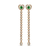 Boutique Icon earrings with emeralds and diamonds