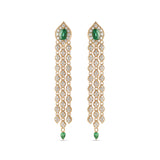 Mikoulette earrings with emeralds and diamonds