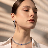 Mikoulette earrings with sapphires and diamonds