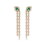 Mikoulette earrings with emeralds and diamonds