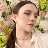 Madame earrings with sapphires and diamonds