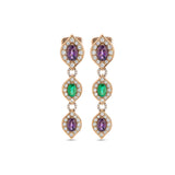 Mikou Vienna earrings with amethyst and emerald