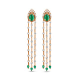 Maureen The Original earrings with emeralds and diamonds