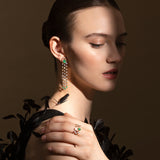 Maureen The Original earrings with emeralds and diamonds