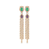 Mikou Vienna earrings with amethyst and emerald