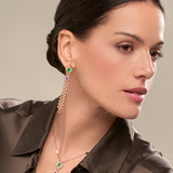 Mikou Vienna earrings with amethyst and emerald