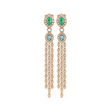 Mikou Vienna earrings with aquamarine and emerald