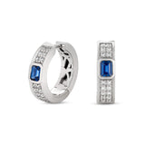 Orecchini Madame con zaffiro blu e diamanti