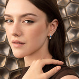 Orecchini Madame con zaffiro blu e diamanti