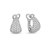 Madame earrings with pavé diamonds