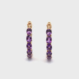 Back to Origin earrings with amethyst and quarz