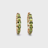 Back to Origin earrings with peridot and quarz