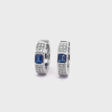 Orecchini Madame con zaffiro blu e diamanti